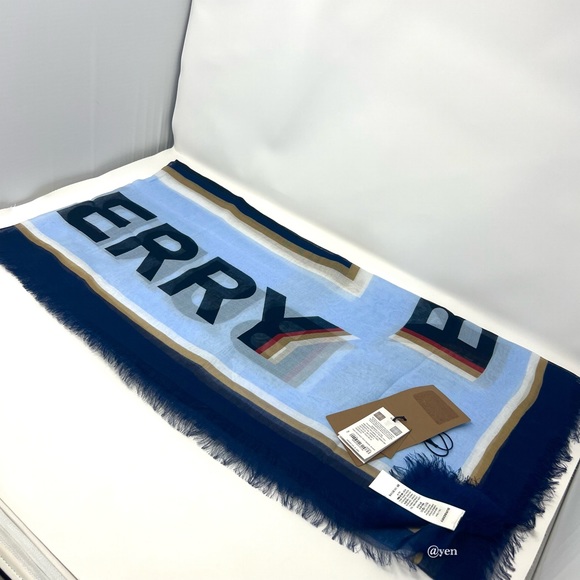 Burberry MU B Tox Text Modal scarf - Picture 6 of 11